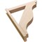 Ekena Millwork 6-in W x 36-in D x 44-in H Funston Slat Rough Cedar Woodgrain TimberThane Outlooker, Primed Tan OUTUR060X36X44FST24RCPR - alternate 2